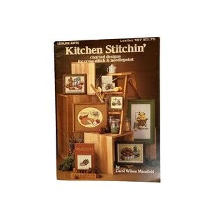 Kitchen Stitchin Lemon Apple Pie Cake Cross Stitch Needlepoint PATTERN Leaflet